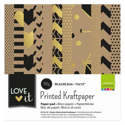 Vaessen Creative Love It Kraft Paper Pack
